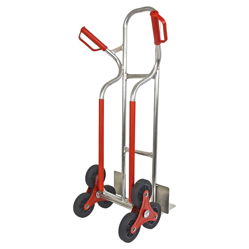 Trestles Profi Sackkarre Alu Aluminium 200kg S04HSAlu Treppensteiger Vollgummireifen Transportkarre | Treppenrutschkufen | Radschutz | große Schaufel | Sicherheitsgriffe | Sternräder