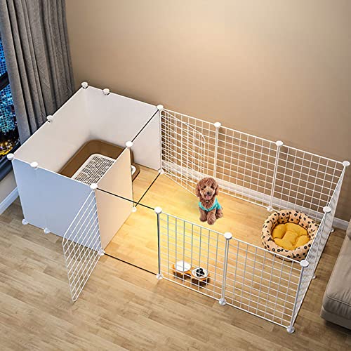 Enclos pour chien d'intérieur modulable en métal | Parc d'exercice lapin et chat