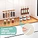HTRYBNES 4 Packs Kitchen Cabinet Shelf Organizer, Acrylic Clear Shelf Riser, 5mm Thick Spice Rack for Dishes, Soda Cans and Cup（11.8 x 4.72 x 4.72 Inch）