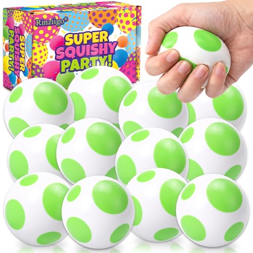 Image of 12 Pcs Stress Balls Party Favors 2.36 Inch Sensory Fidget Toys for Kids | Video Game Themed Squeeze Balls for Birthday Party Classroom Prizes Supplies Goodie Bags Stuffers