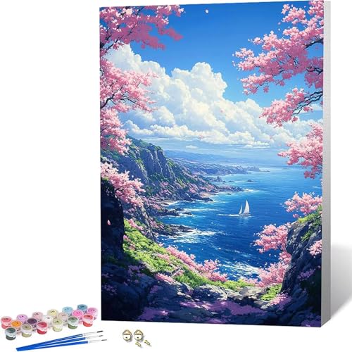 Paint by Numbers �� �������G ���b�g �y�C���g�o�C�i���o�[, ��l�p�����h��G�L�����o�X�N���t�g �u���V�ƃA�N�����G�̋�� �z�[�� �I�t�B�X����, �����ւ̃M�t�g 100x135cm -zjn2604MC