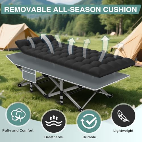 ZENPETIO Heavy-Duty Padded Camping Cot