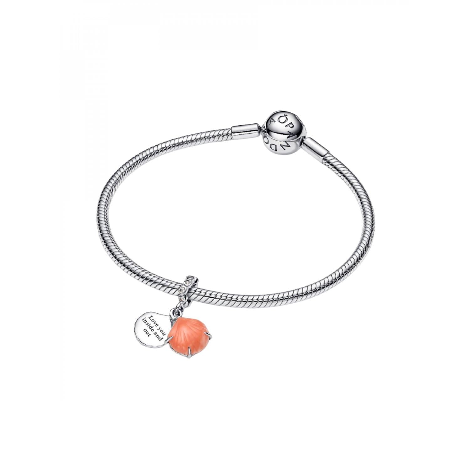 PANDORA Korallenrote Muschel Doppelter Charm-Anhänger 793821C01 Charm Anhänger