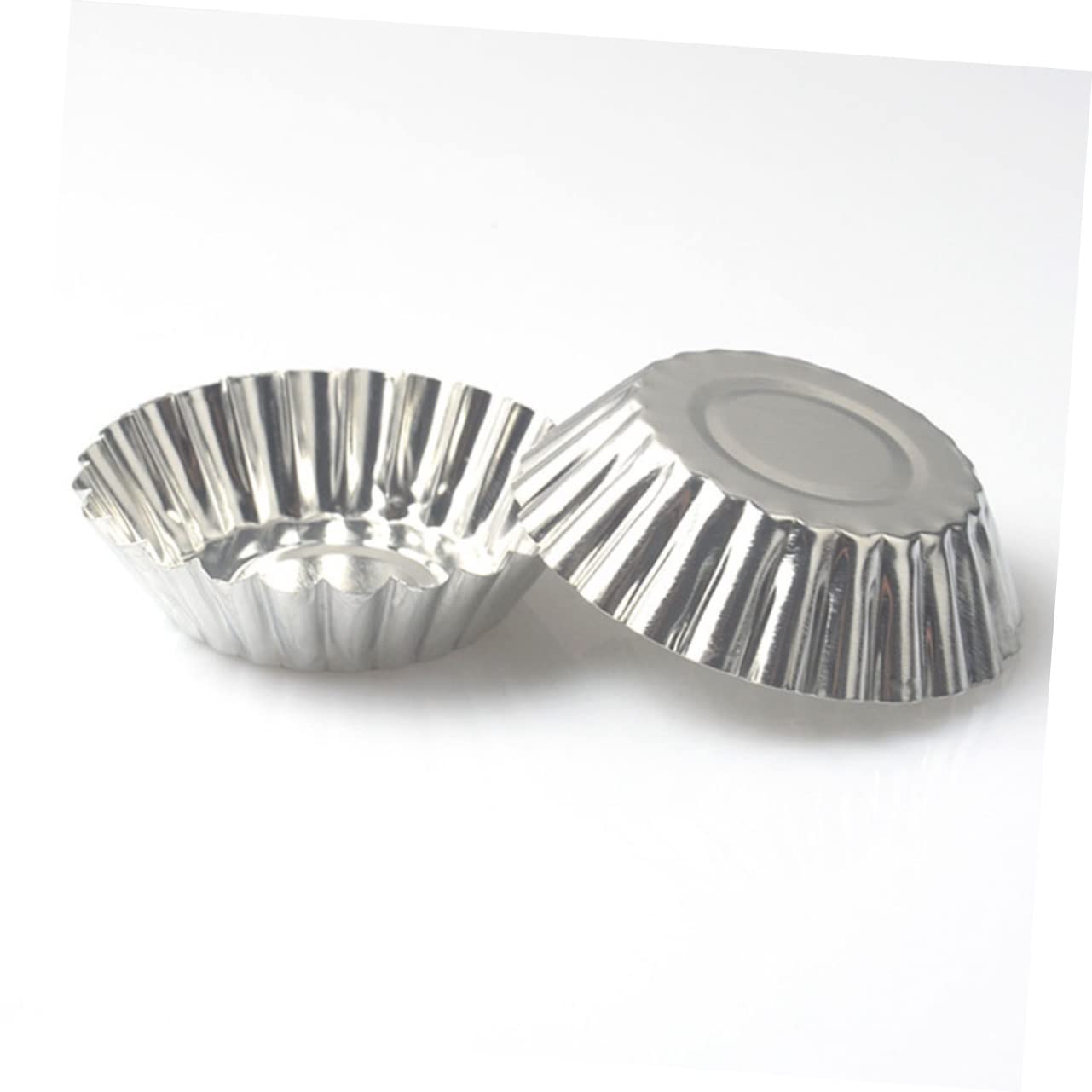 HEMOTON 100piezas Molde para Tartaletas de Huevo Molde para Tartaletas de Huevo de Metal para Hornear Magdalenas Pasteles y Galletas Unids