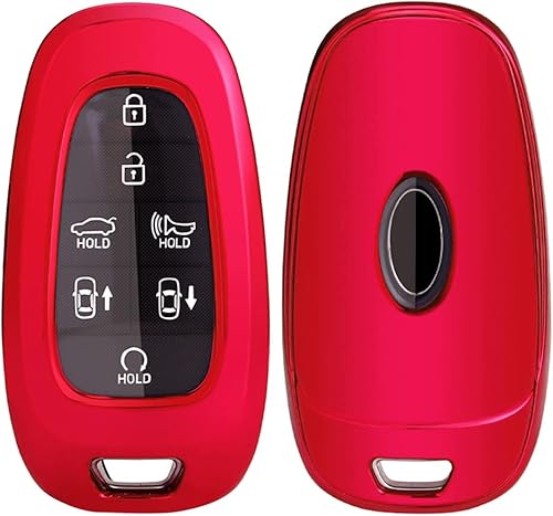 Miniatura 6 de Funda para llavero de TPU para Hyundai Sonata Santa fe Tucson 2020 2021 2022 (morado)