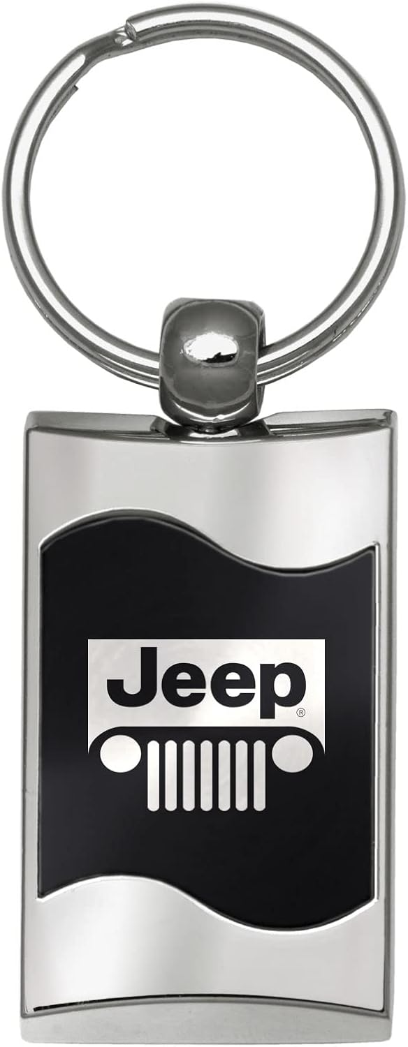 AU-TOMOTIVE GOLD INC. Officially Licensed Jeep Grill Wave Keychain