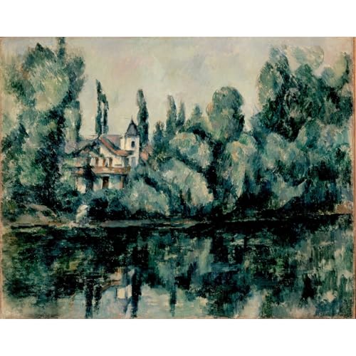 Impression Cézanne Les rives de la Marne pour salon cosy