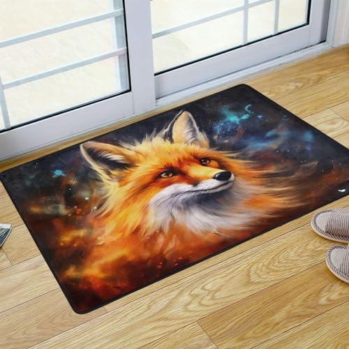 UMIRIKO Fire Flame Fox Animal Kitchen Rug Mats Anti Fatigue Non Slip Mats Kitchen Mats for Floor Kitchen Decor 36x24 Inch 202a4691