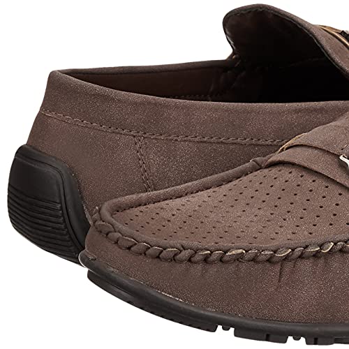 Image of Amazon Brand - House & Shields Men's Harold Brown Driving Shoes 11 UK (SS21-06)