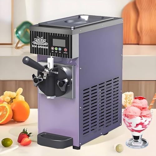 Máquina comercial de helado suave con pantalla LED y función de limpieza automática