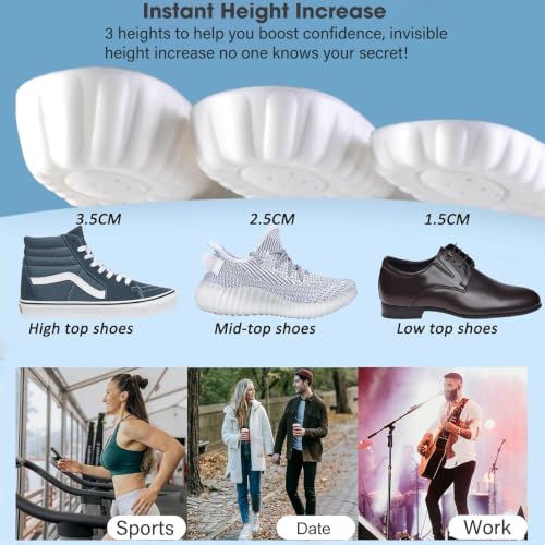 Plantillas elevadoras para hombre y mujer 1.4IN miniatura 7
