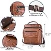 SPAHER Men Leather Handbags Shoulder Bags Messenger Business Bag Crossbody Satchel Sling Waterproof Travel Bag Daily Man Bag with Adjustable Shoulder Strap for Ipad 11 Inch Brown #4