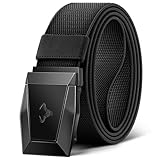 BULLIANT Taktischer Gürtel, Gürtel Herren Arbeitsgürtel Militär Wandern 3,8cm,Schnellverschluss Metallschnalle(Schwarz,115cm/34-38" taille verstellbar)