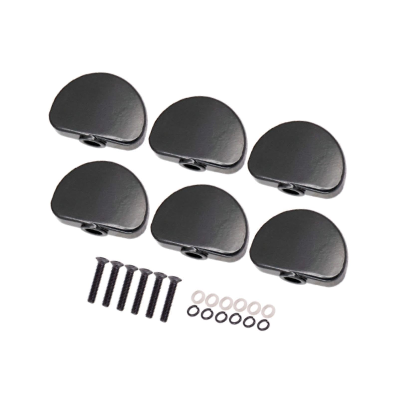 jojomis 6Pcs Guitar Tuning Peg Buttons, Metal Replacement Tuner Machine Handle for Acoustic and Electric Guitars