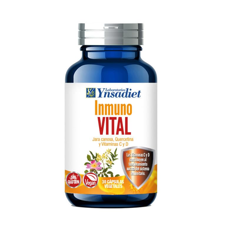 INMUNOVITAL – 60 Cápsulas | Con Quercetina, Jara Canosa y Vitaminas C y D | Inmunidad Natural | Vegano | Complemento Alimenticio Ynsadiet
