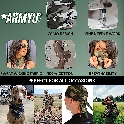 Army Universe 191818001690 Camouflage Jumbo Bandanas Cotton Military Headwraps 27 Inch X 27" thumb #6
