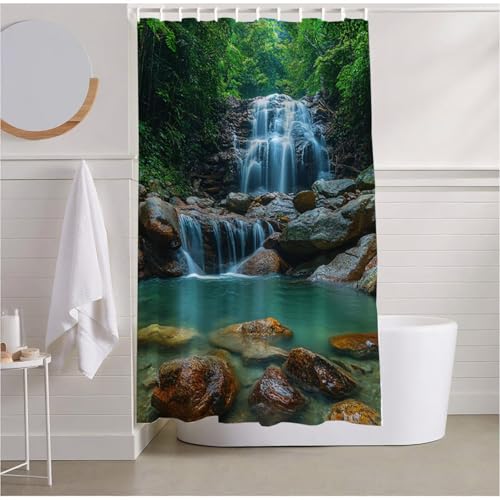 Rideau de douche en polyester de qualité supérieure au motif automnal - 2