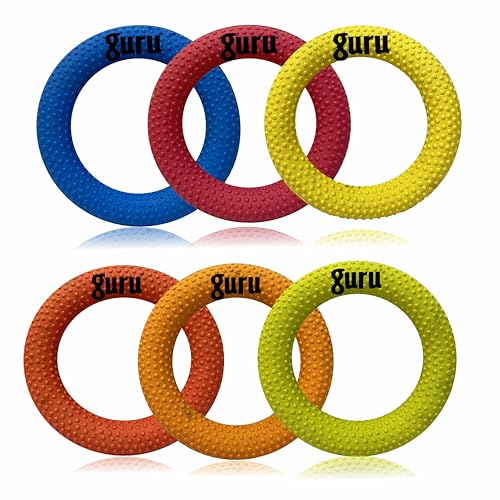 Image of Guru Sponge Filled Dotted 6 Pc Set Rubber Tennikoit Ring Sports Rubber Tennikoit Ring