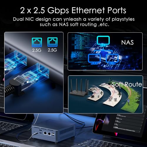 Image of N9NP Mini PC, 13th Gen Core i3-N305 (up to 3.8GHz), 16GB DDR4 RAM 512GB M.2 SSD, UHD Graphics, Support Triple Display /2 x 2.5GbE I226-V /6 x USB Ports /WiFi 6 /BT 5.2