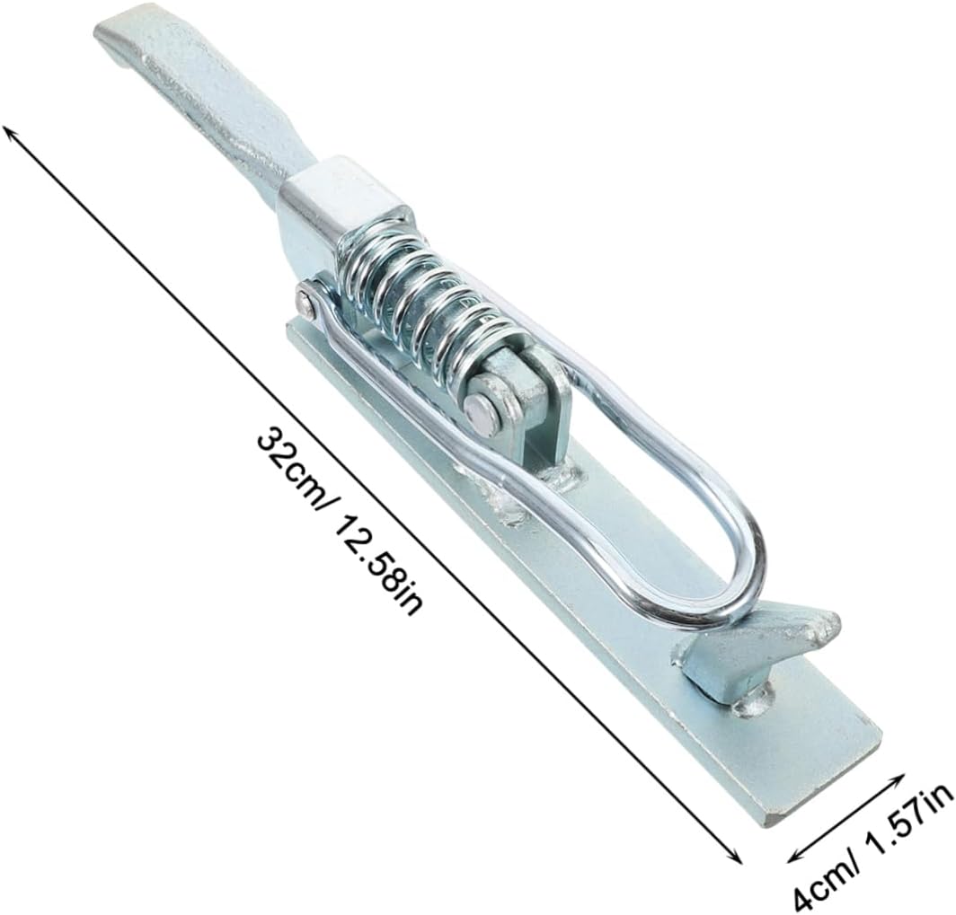 CHILDWEET Heavy Duty Spring Hasp Lock for Trailers Trucks Carbon Steel Hinge Lock Flexible Installation Design for Secure Cargo Transport