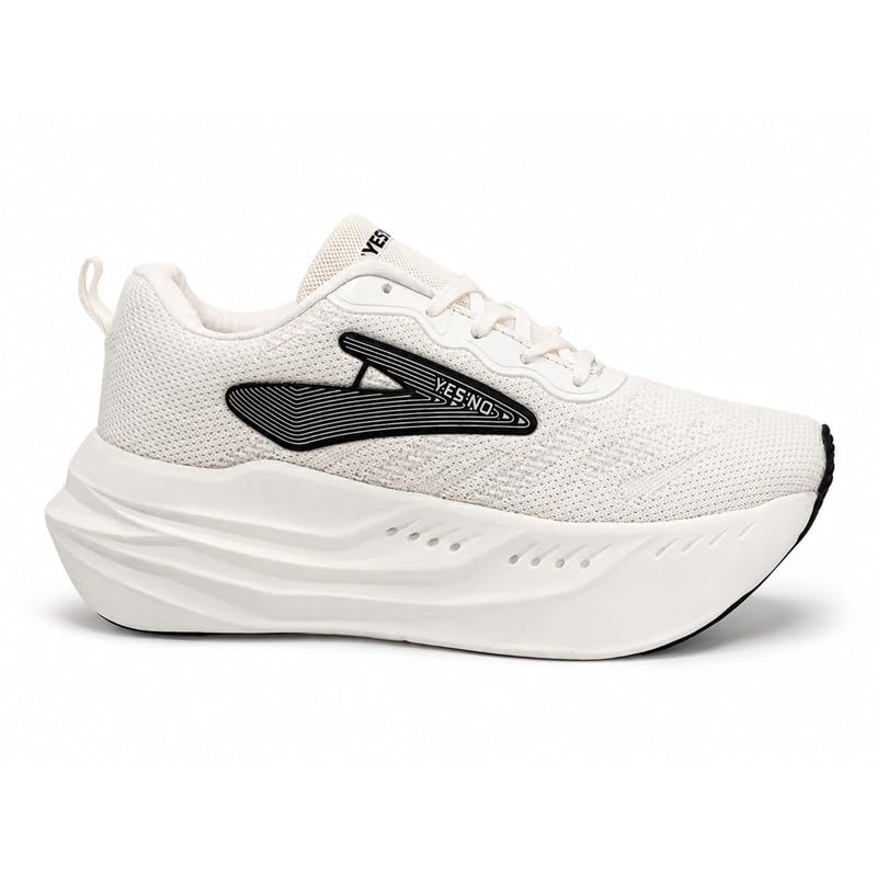 Yes'No Men's White Sports Shoes - Image 1