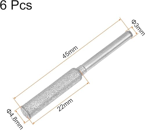 Miniatura 2 de HARFINGTON Afilador de motosierra recubierto de diamante 6 uds 316 "0.189 in culata eléctrica cadena sierra amoladora