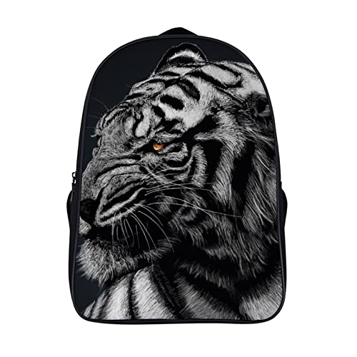 Sac à dos d'école tigre blanc pour les sorties et les cours