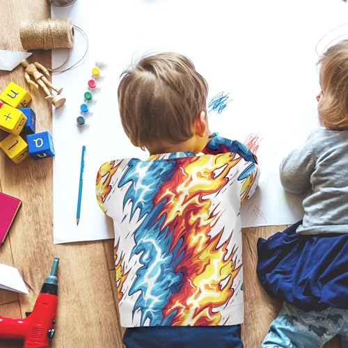 JUNZAN Lightning Video Game White Little Kids Hooded Sweatshirt Long Sleeve Sweatshirts for Boys Camping 4T 6