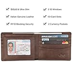 Wallet for Men-Genuine Leather RFID Blocking Bifold Stylish Wallet With 2 ID Window - Image 3