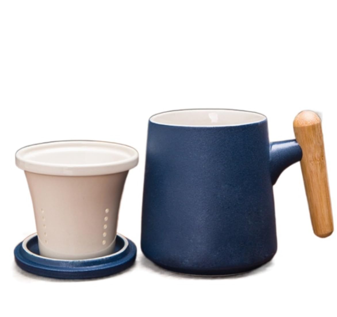 Tasse à café, Tasse à Lait, café en céramique avec Couvercle, Filtre, thé, Eau, séparation