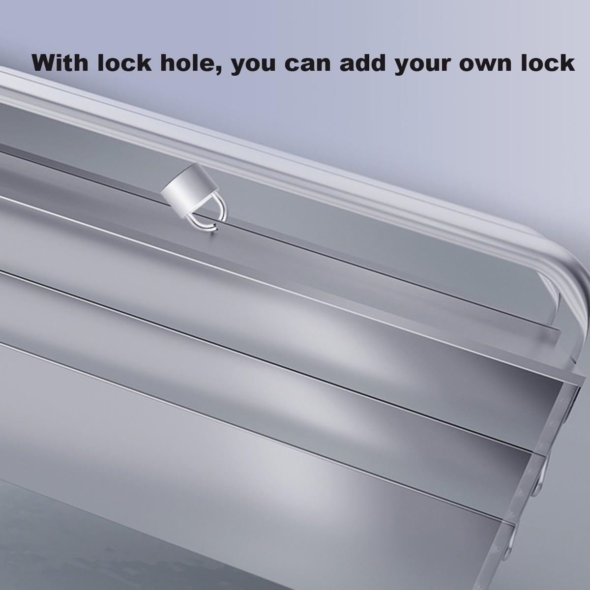 Cassetta degli attrezzi in metallo a 3 strati e 5 vassoi con maniglie a tutta lunghezza e design con foro di bloccaggio, cassetta degli attrezzi portatile da 21 pollici(3-Layer(L21''X W8''X H8''))