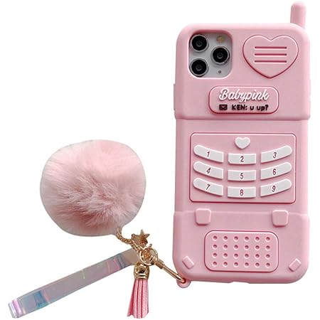 Amazon Co Jp Unnfiko Iphone 8 ケース シリコン ソフト電話型デザイン 3d カバー Iphone Se ケース 第2世代 創意的 面白い アイフォン 7 ケース 可愛い ベルト 毛玉ペンダント付き Iphone 7 8 Se ピンク電話機 家電 カメラ