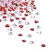 Dzsomt Cuoricini Decorativi 600 Pezzi Cuore Rosso Acrilico Cuori Scintillanti Acrilico Matrimonio Decorazione a Forma di Cuore Cuori in Acrilico Rosso Cristallo Acrilico Decorativo Matrimonio Tavolo