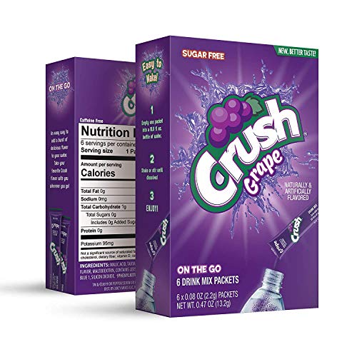 Crush- Powder Drink Mix - Sugar Free & Delicious (Classic Variety, 30 Sticks) #TOP1