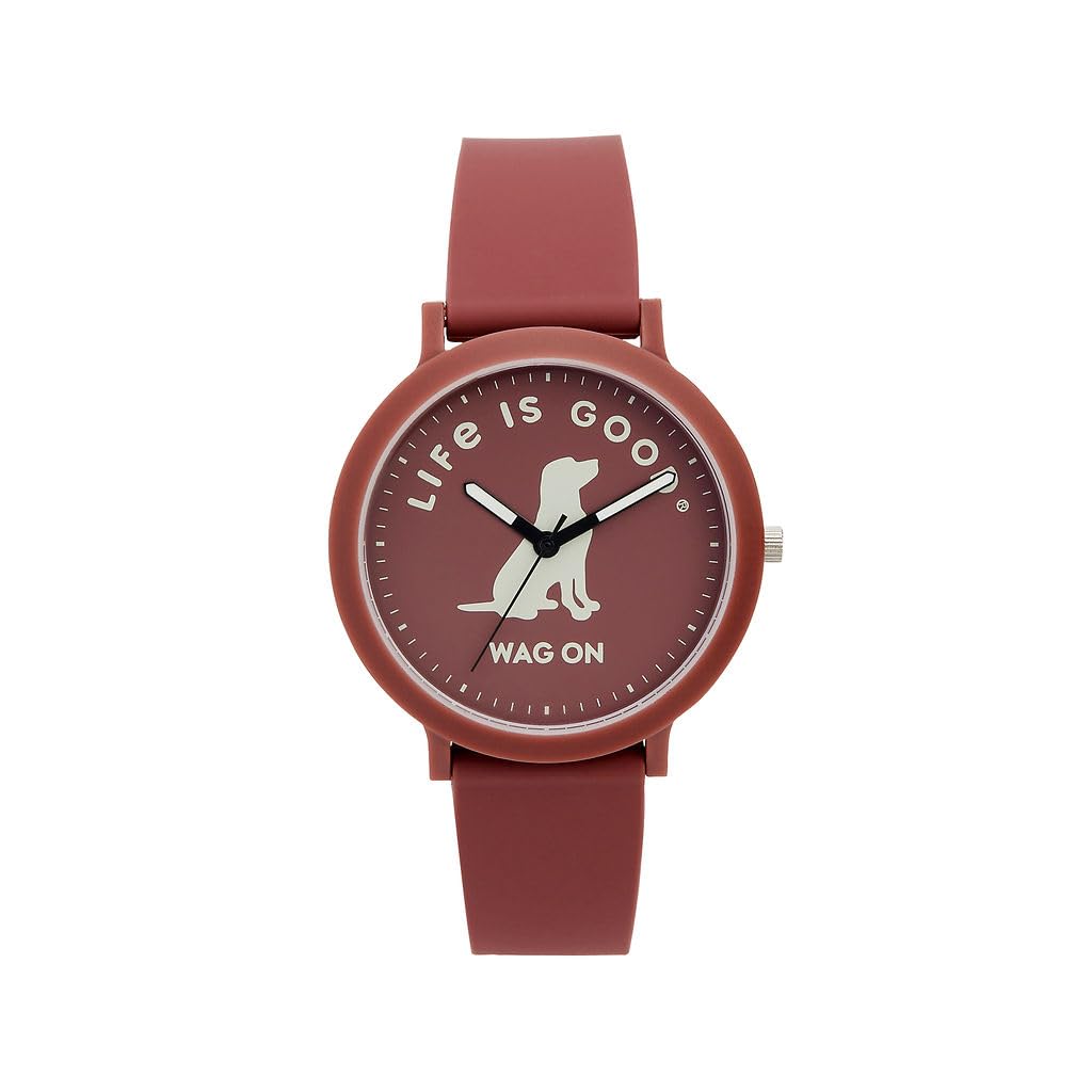 Speidel Life is Good 40mm Watch, Comfortable Silicone Strap, Lightweight Matte Case, Easy to Read Dial with Fun Graphic Designs, Casual Everyday Watch - 1