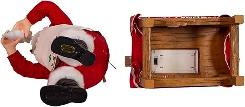 Miniatura 7 de Kurt Adler JEL1203 - Juego de mesa LED para decoración de casa de jengibre con pilas, de 10.5 pulgadas