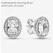 Pandora Jewelry Oval Sparkle Halo Stud Cubic Zirconia Earrings in Sterling Silver