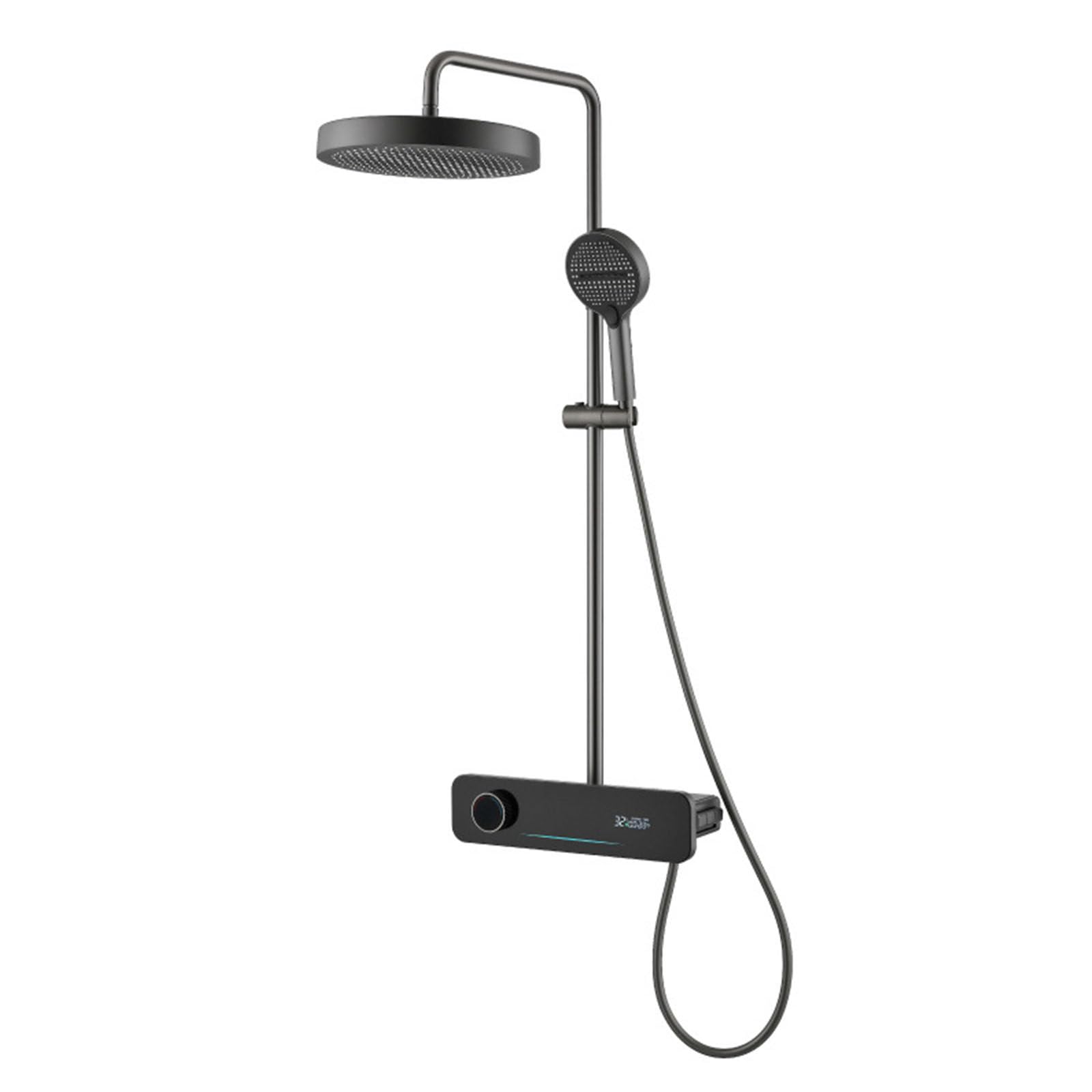 Système de douche effet pluie touche piano avec bec de baignoire et combo douchette