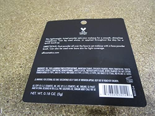 e.l.f. Prime & Stay Finishing Powder, Controls Shine & Smooths Complexion, Light/Medium, 0.17 Oz (4.8g)