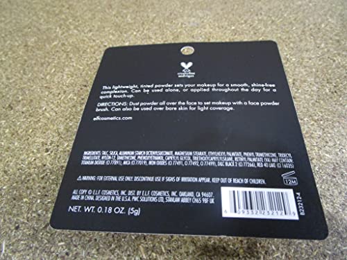E.l.f. Prime & Stay Finishing Powder, Controls Shine & Smooths Complexion, Light/Medium, 0.18 Oz (5G) #TOP5