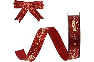 Red Bronzing Ribbon for Birthdays: Adorning Gifts with Cheer