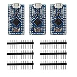 KOOKYE Pro Micro基板 Atmel mega 32U4 5V/16MHz Module Board マイクロコントローラーボード Arduino互換 Leonardo Replace Atmel mega 328 Arduino互換 Pro Miniと互換 3個セット