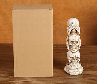 AirAds Dollhouse 1:12 Scale Dollhouse Miniature Halloween Resin Skeleton Present Gift (#04 No-Seeing No-Hearing No-Talking)