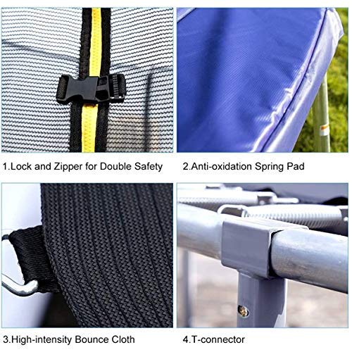 TRIPLE TREE 14 FT Trampoline with Basketball Hoop, Safety Enclosure Net, Waterproof Mat and Ladder, Basketball Trampoline for Kids/Adults, Outdoor Backyard Trampolines, 800LBS Capacity 5-6 Kids
