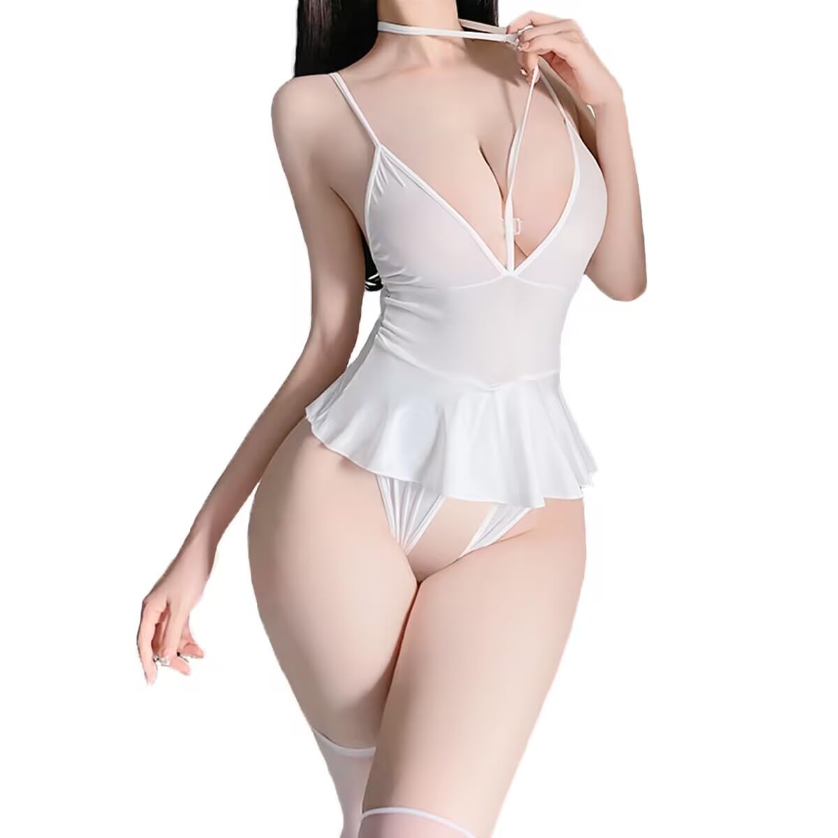 [harukita] 女教師 秘書 OL 先生 コスプレ オフショルダータイトワンピース セクシー ワンピース 半袖 ミニスカート 肩出しミニスカート 超 ハイレグ レオタード ワンピース ハロウィン クリスマス cosplay costume かわいい 仮装 女装 人気