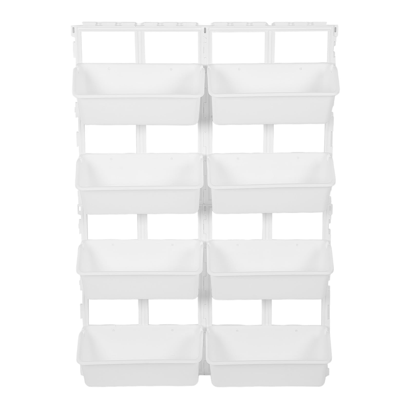 Cocoarm Pionowa Donica ścienna PP ABS Wisząca Donica ścienna 106 X 67 Cm Możliwość Połączenia z Podwyższonymi Grządkami na Balkon Patio Płot Ganek Ogrodnictwo w Pomieszczeniach i na Zewnątrz (WHITE)