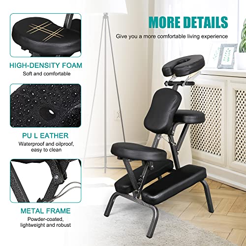 Nova Microdermabrasion Portable Massage Chair Foldable Tattoo Therapy Chair 4 Inches Thickness Sponge Face Cradle Spa Salon Massage Chair #TOP5