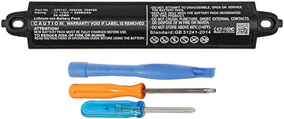 MPF Products 2200mAh 330105, 330105A, 330107, 330107A, 359495, 359498 Battery Replacement Compatible with Bose Soundlink, Soundlink 2, Soundlink 3 Bluetooth Speaker