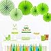 zilue Paper Fans Party Decorations Paper Flowers Decorations for Wall Classroom Floral Backdrop Baby Shower Birthday Party Flower Wall Decor Pack of 11 Green