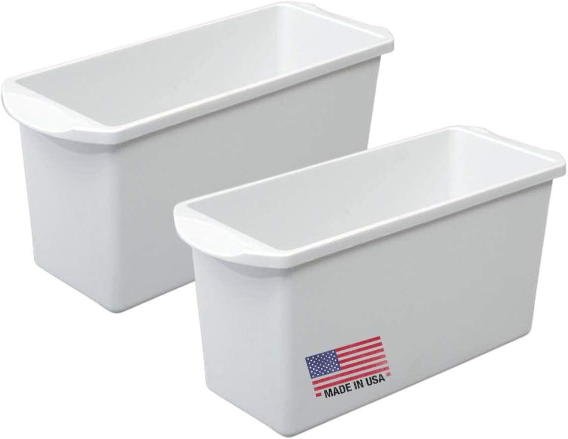 Tribello Ice Cube Bin Freezer Ice Bucket White Plastic Breastmilk